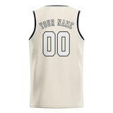 Custom Cream & White Colors Design Sports Basketball Jersey
