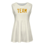Custom Cream Yellow Cheerleader Dress