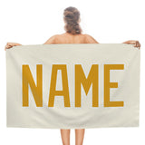 Custom Cream Yellow Beach Towel