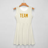 Custom Cream Yellow Cheerleader Dress