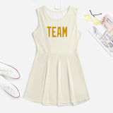 Custom Cream Yellow Cheerleader Dress