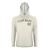 Custom Cream Dark Grey UV-Hoodie