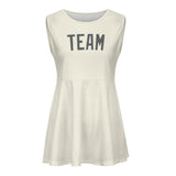 Custom Cream Dark Grey Cheerleader Dress