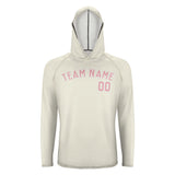 Custom Cream Light Pink UV-Hoodie