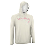 Custom Cream Light Pink UV-Hoodie