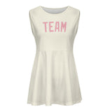 Custom Cream Light Pink Cheerleader Dress
