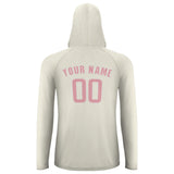 Custom Cream Light Pink UV-Hoodie