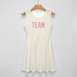 Custom Cream Light Pink Cheerleader Dress