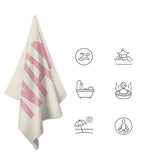 Custom Cream Light Pink Beach Towel