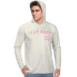 Custom Cream Light Pink UV-Hoodie