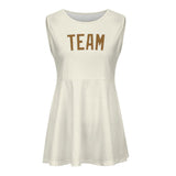 Custom Cream Khaki Cheerleader Dress
