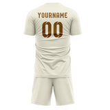 Custom Cream Khaki Soccer Jersey