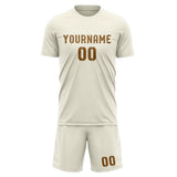 Custom Cream Khaki Soccer Jersey