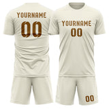 Custom Cream Khaki Soccer Jersey