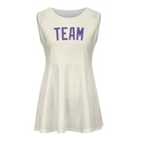 Custom Cream Light Purple Cheerleader Dress