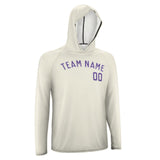 Custom Cream Light Purple UV-Hoodie
