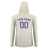 Custom Cream Light Purple UV-Hoodie