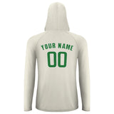 Custom Cream Emerald Green UV-Hoodie