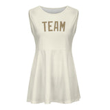 Custom Cream Light Khaki Cheerleader Dress