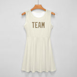 Custom Cream Light Khaki Cheerleader Dress