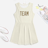 Custom Cream Light Khaki Cheerleader Dress