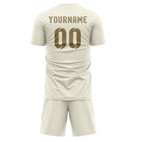Custom Cream Light Khaki Soccer Jersey