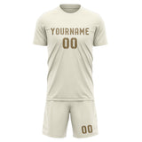 Custom Cream Light Khaki Soccer Jersey