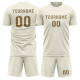 Custom Cream Light Khaki Soccer Jersey