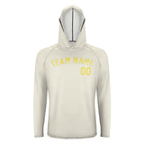 Custom Cream Light Yellow UV-Hoodie