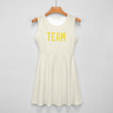 Custom Cream Light Yellow Cheerleader Dress