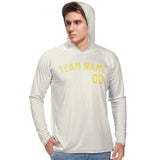 Custom Cream Light Yellow UV-Hoodie