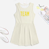 Custom Cream Light Yellow Cheerleader Dress