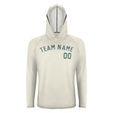 Custom Cream Blue Green UV-Hoodie
