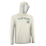 Custom Cream Blue Green UV-Hoodie