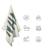 Custom Cream Blue Green Beach Towel