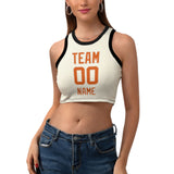 Custom Cream Orange Sleeveless Tank Top