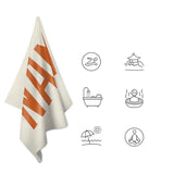 Custom Cream Orange Beach Towel