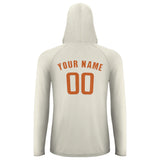 Custom Cream Orange UV-Hoodie