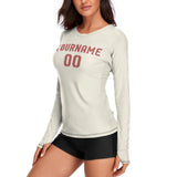 Custom Cream Copper Rose Women's Long-Sleeve Shirt