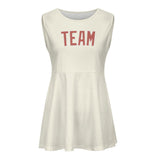 Custom Cream Copper Rose Cheerleader Dress