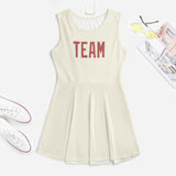 Custom Cream Copper Rose Cheerleader Dress