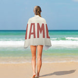 Custom Cream Copper Rose Beach Towel