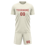 Custom Cream Copper Rose Soccer Jersey