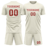 Custom Cream Copper Rose Soccer Jersey