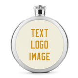 Custom Cream Yellow Hip Flask