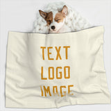 Custom Cream Yellow Pet Blanket