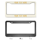 Custom Cream Yellow License Plate Frame