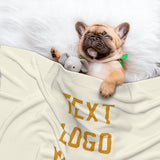 Custom Cream Yellow Pet Blanket