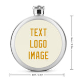 Custom Cream Yellow Hip Flask