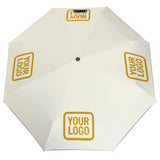 Custom Cream Yellow Automatic Umbrella